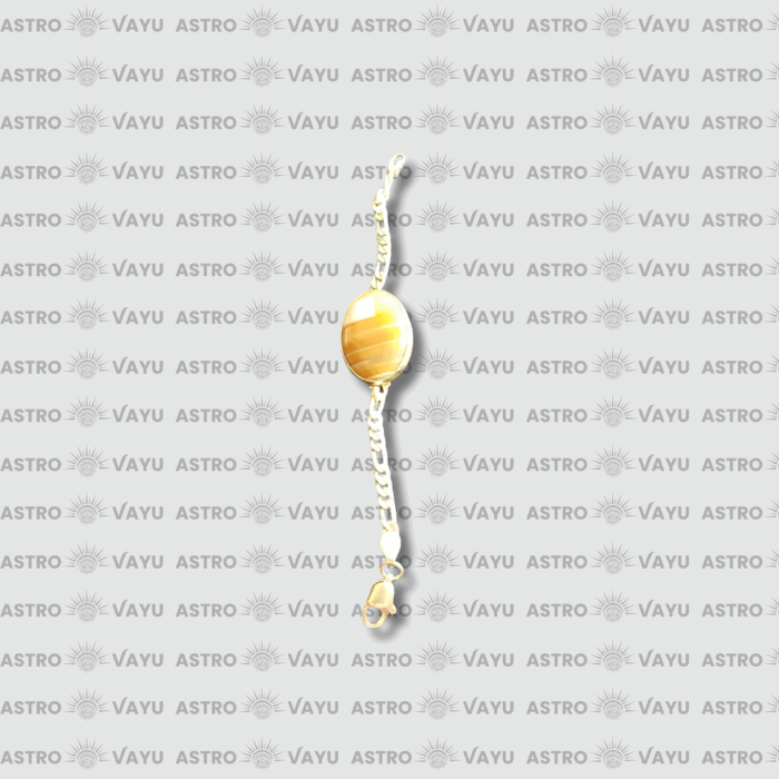 Golden Hakik Silver Bracelet – Premium & Energised