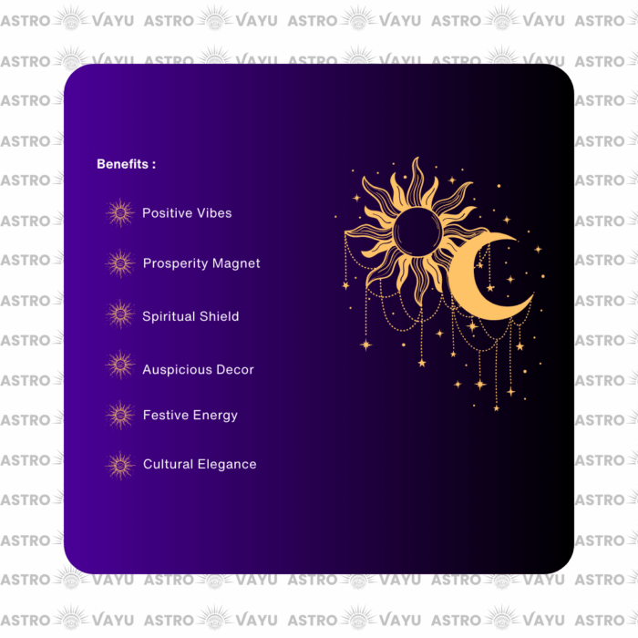 Vibrant Blessings Toran – Premium Spiritual Decor - Image 2