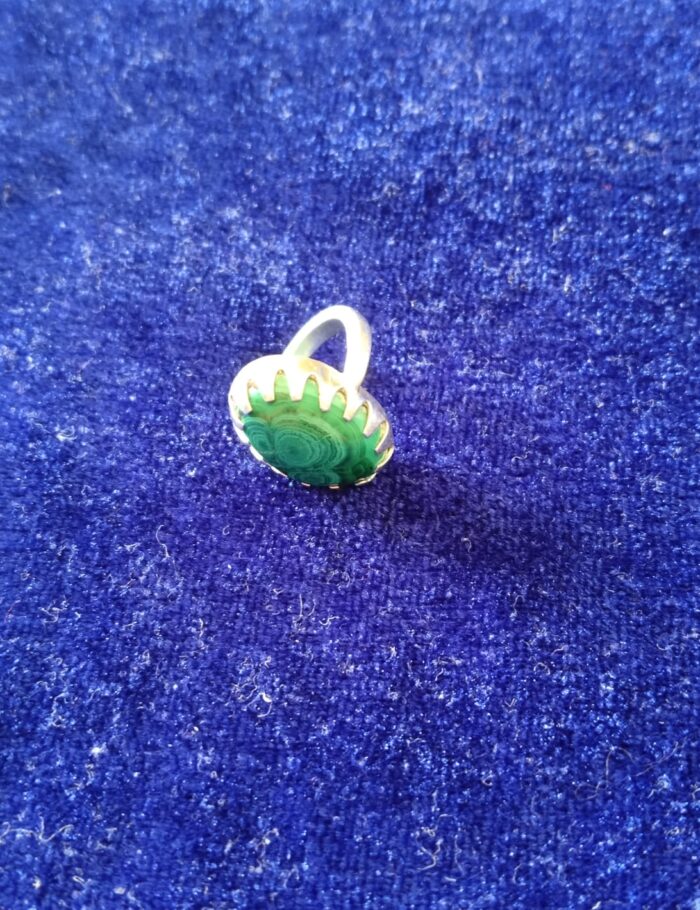 Forest Whisper Malachite Silver Ring (Premium & Energised)