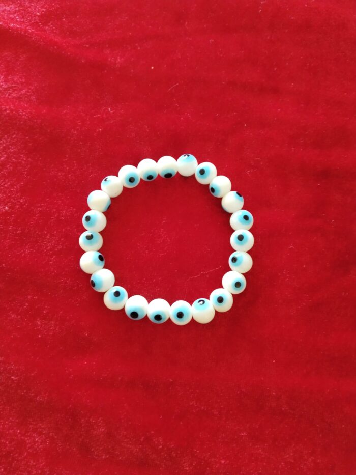 Elegant White Evil Eye Bracelet (Premium & Energised)